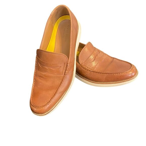 Men's Cole Haan Grand.os Tan Penny Loafer Size 10.5M - Picture 2 of 9